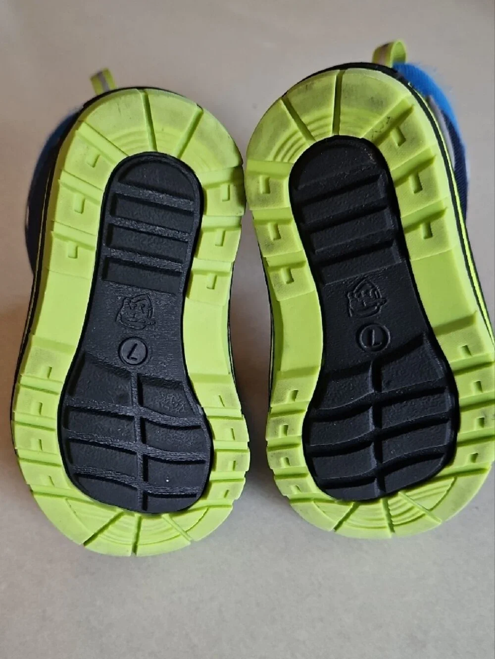 Kids Navy and Lime Waterproof Snow Boots
